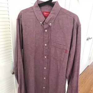 Men’s Supreme button up shirt